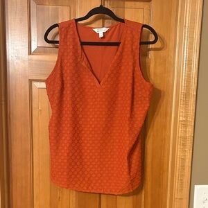 Market & Spruce Burnt Orange Textured Blouse